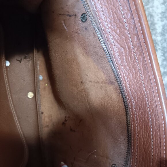 Vintage chestnut all weather leather dooney and bourke satchel bag boho - Picture 5 of 8